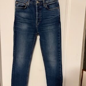 Re/Done Cropped High-rise Ankle Cropped Jeans